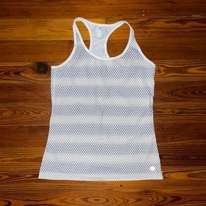 Gap Fit lean fitted tank top circles and stripes